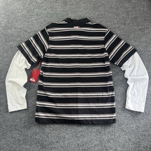 New With Tags Y2K Quiksilver Long Sleeve Shirt Skater Grunge Undersleeve Size S - Picture 6 of 9